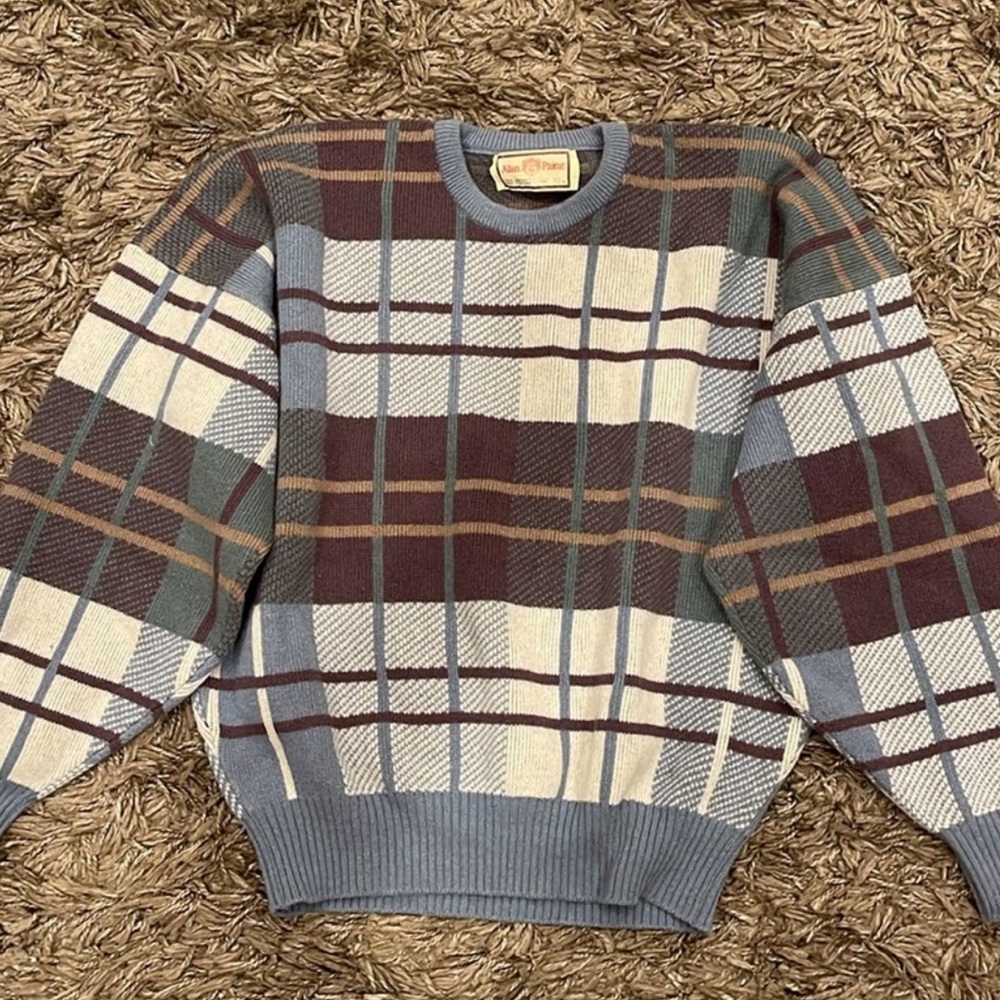 VINTAGE Alan Paine Sweater Size 44 Lambs Wool Pullover